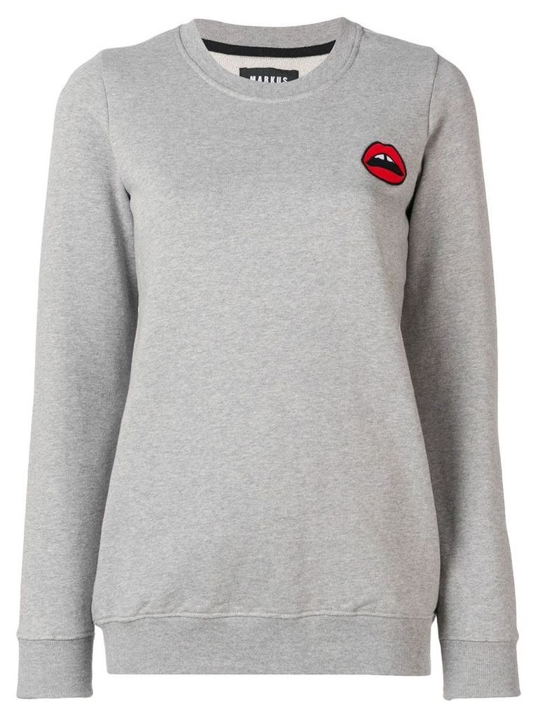 Markus Lupfer 'Red lip' sweatshirt - Grey