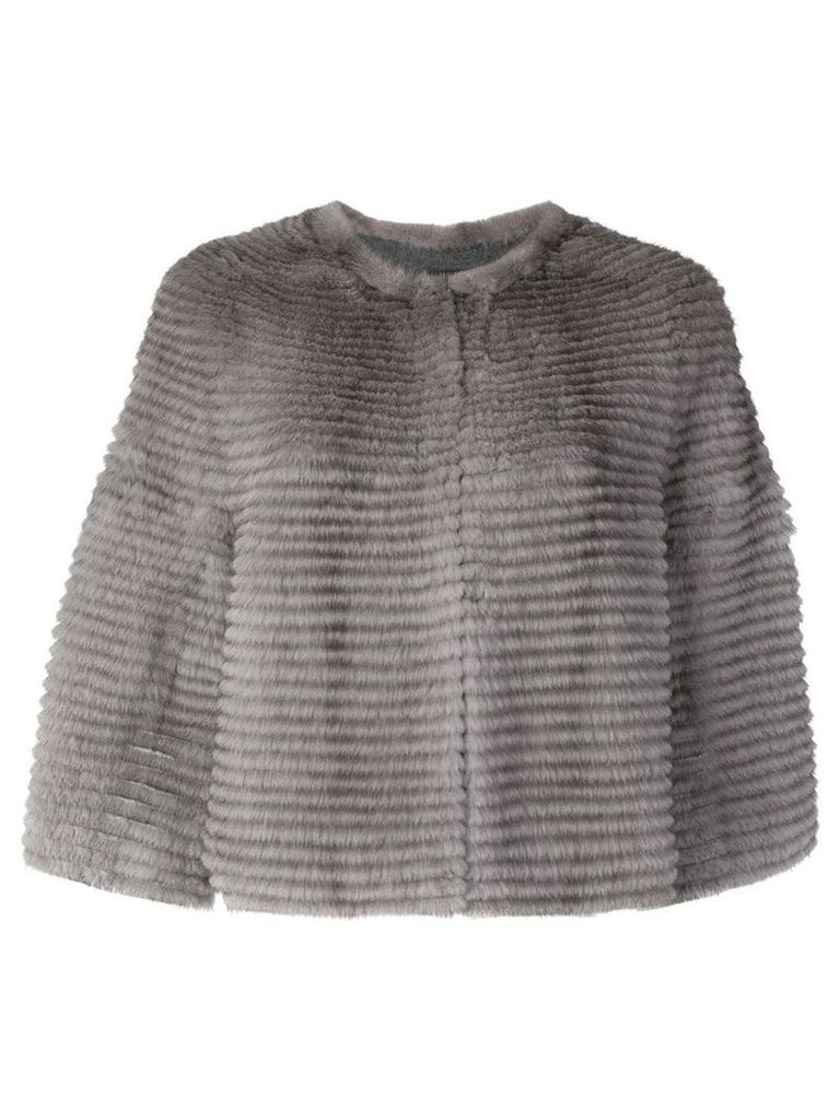 Liska Lutecia fur coat - Grey