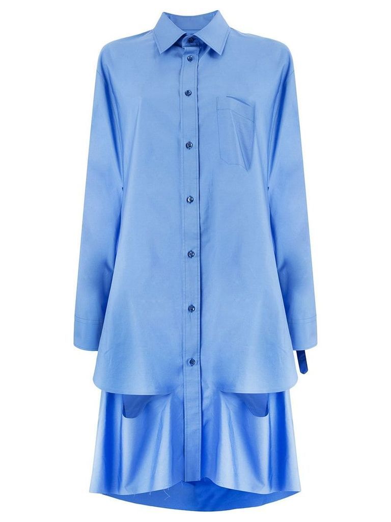 Maison Margiela cape cut-out shirt - Blue