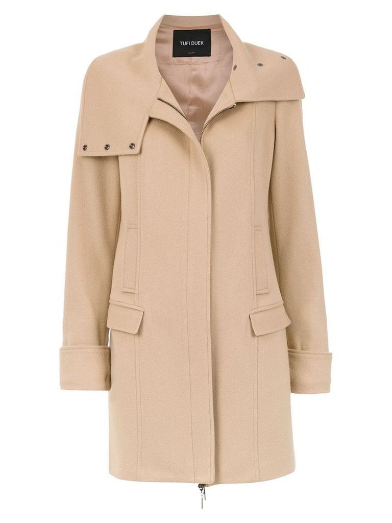 Tufi Duek asymmetric coat - NEUTRALS