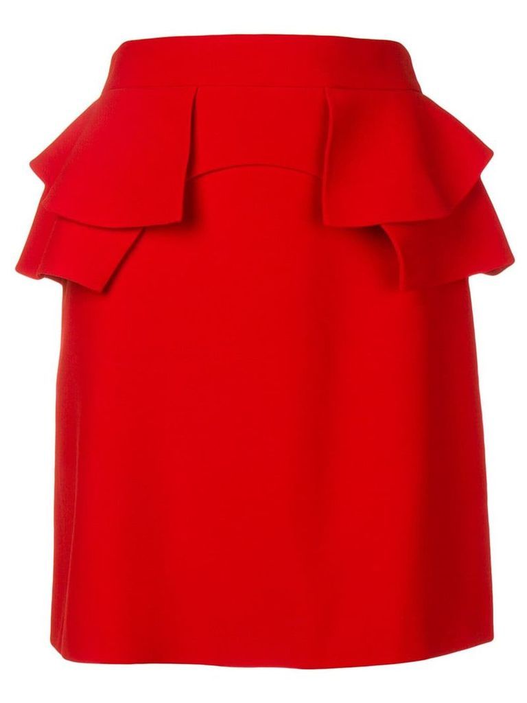 Alexander McQueen ruffled skirt - Red