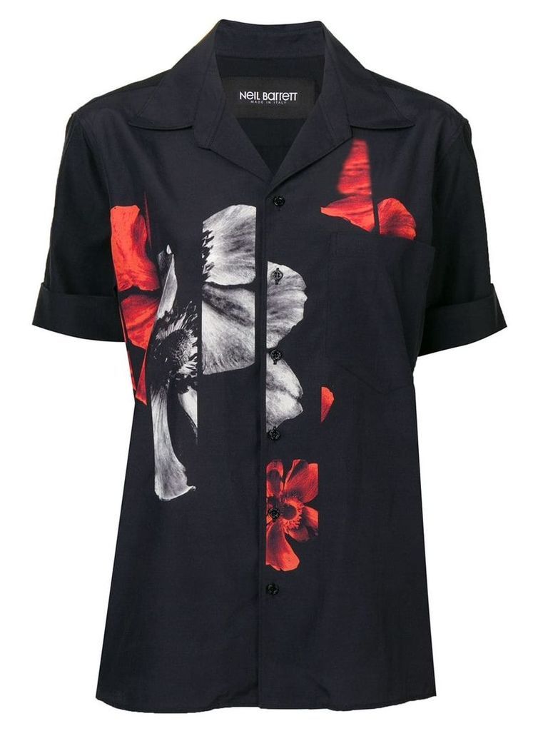 Neil Barrett floral print shirt - Black