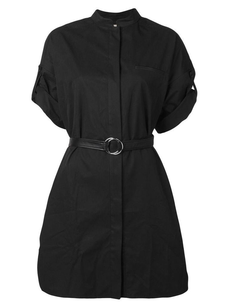 Yves Salomon belted shirt dress - Black