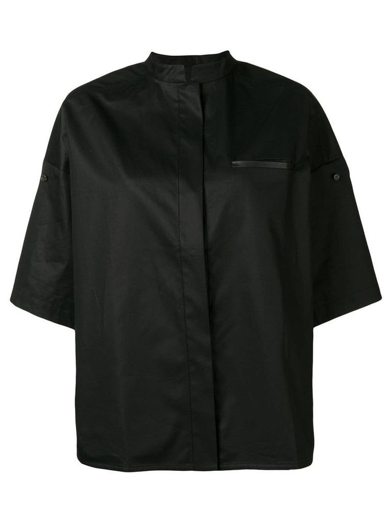 Yves Salomon cuffed sleeves shirt - Black