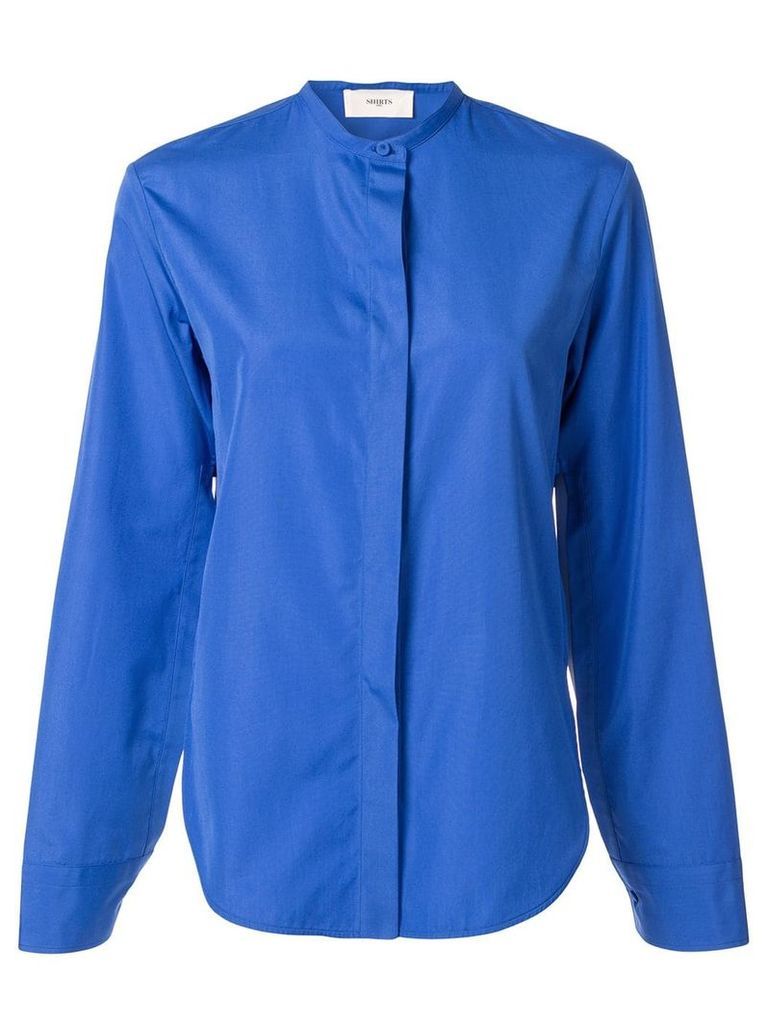 Ports 1961 concealed front shirt - Blue