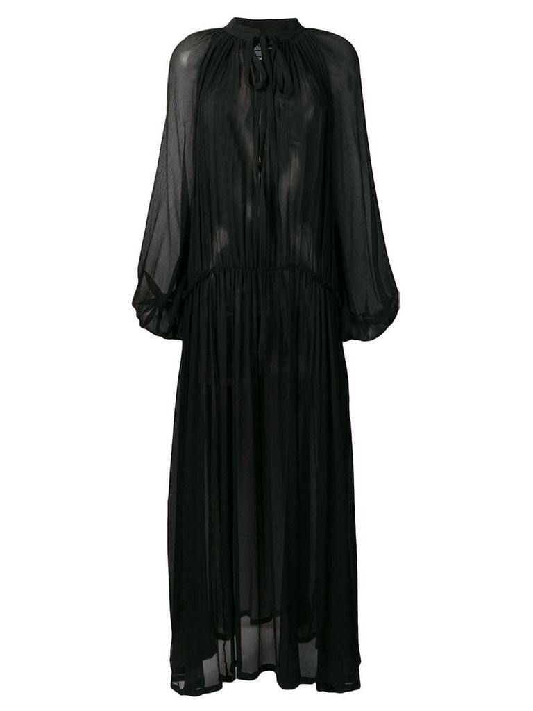 Ann Demeulemeester pleated detail dress - Black