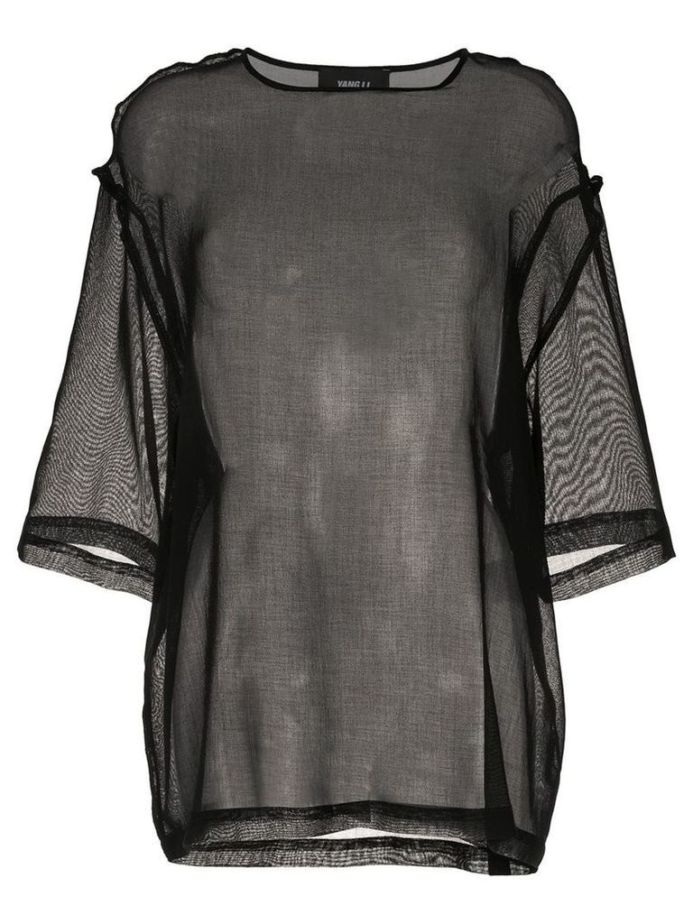 Yang Li sheer panel blouse - Black