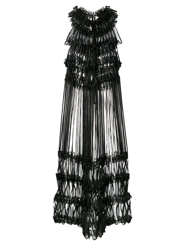 Comme Des Garçons Noir Kei Ninomiya ribbon embellished midi dress -