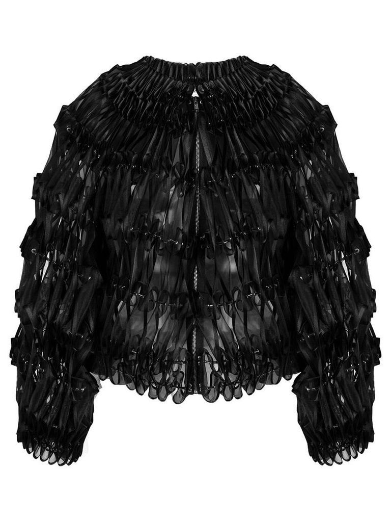 Comme Des Garçons Noir Kei Ninomiya ribbon embellished bomber jacket -