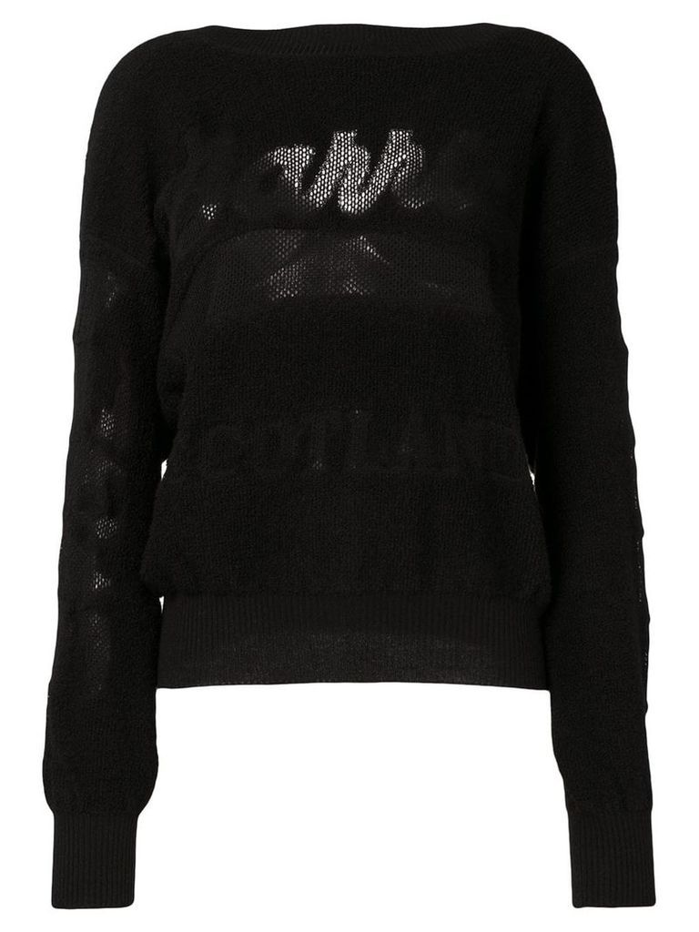 Barrie logo embroidered sweater - Black