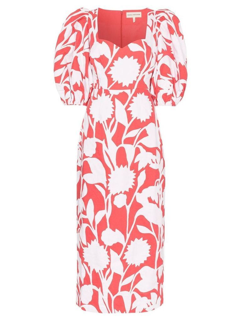 Mara Hoffman Celia floral-print cotton-blend maxi dress - Red