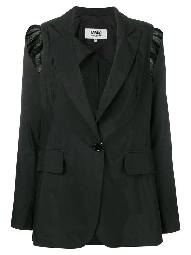 Mm6 Maison Margiela shoulder cut-out blazer - Black