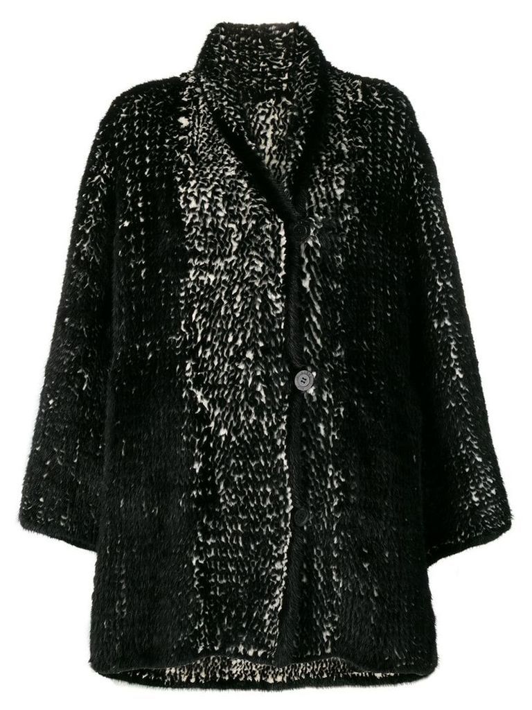 Liska Bell oversized coat - Black