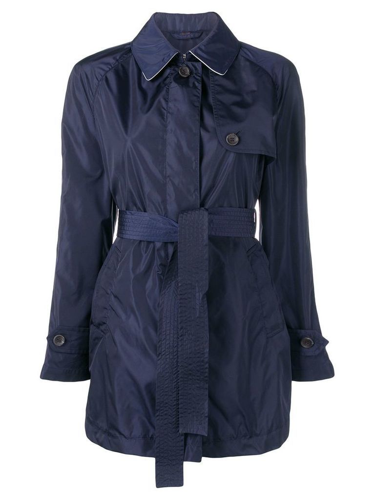 Sealup belted trenchcoat - Blue
