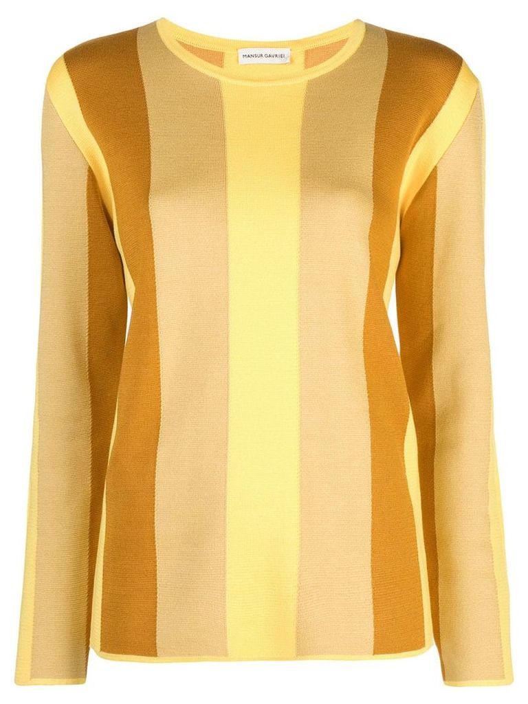 Mansur Gavriel striped contrast sweater - Yellow