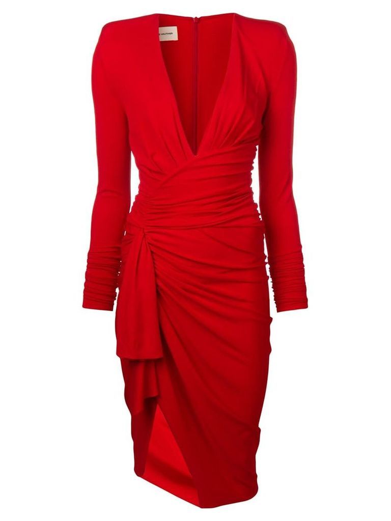 Alexandre Vauthier plunge-neck dress - Red