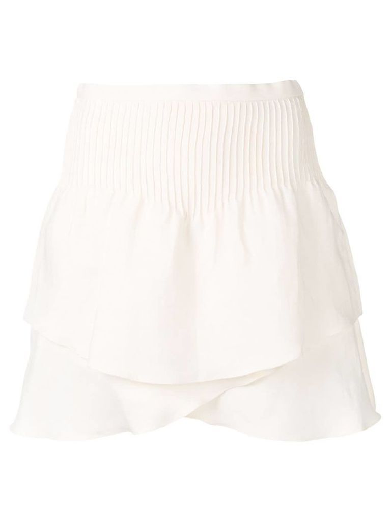 IRO layered A-line skirt - White