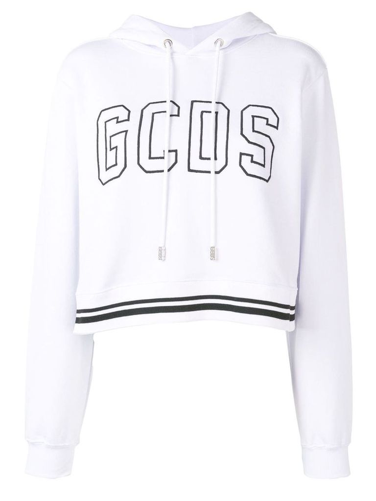 Gcds logo hooded sweatshirt - White