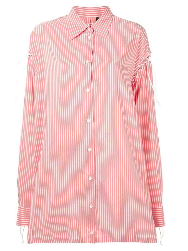 Unravel Project lace-up shirt - Red