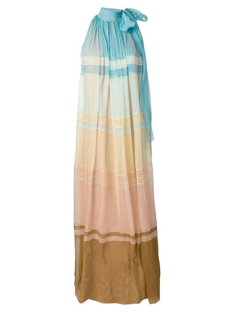 Alberta Ferretti colour gradient maxi dress - Blue
