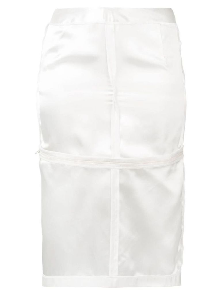 Mm6 Maison Margiela zip-detail pencil skirt - White