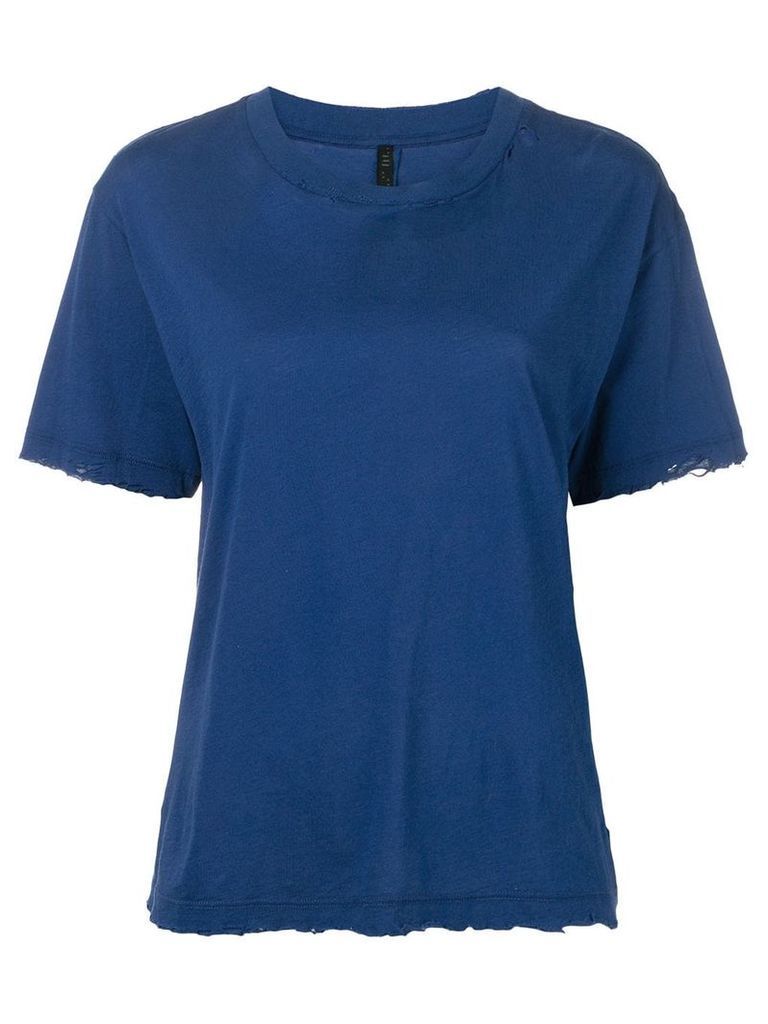Unravel Project distressed crewneck T-shirt - Blue