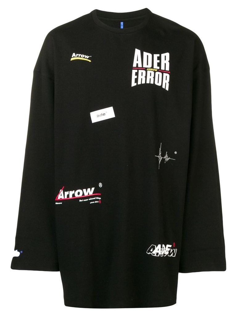 Ader Error logo printed jumper - Black