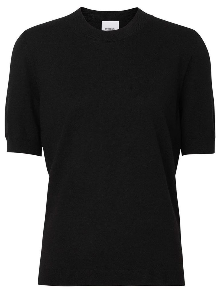 Burberry logo short-sleeved sweater - Black