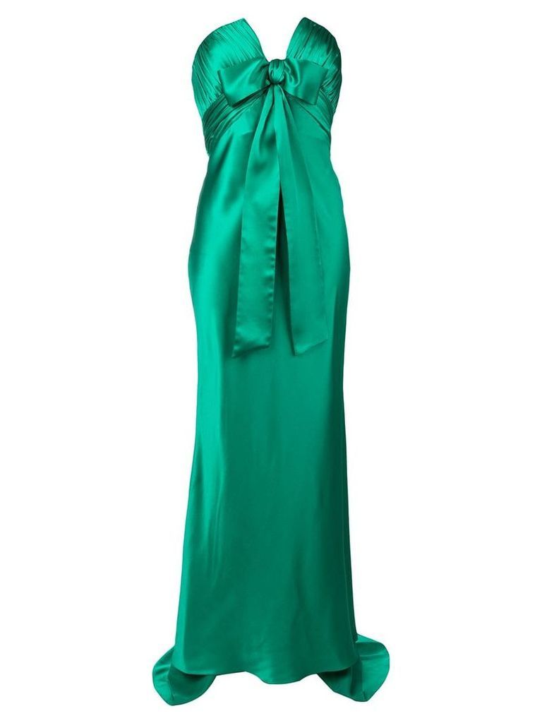 Alessandra Rich strapless evening dress - Green