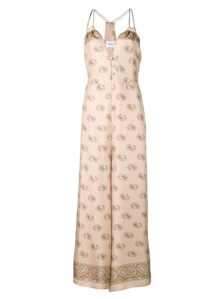 Nanushka paisley print maxi dress - NEUTRALS