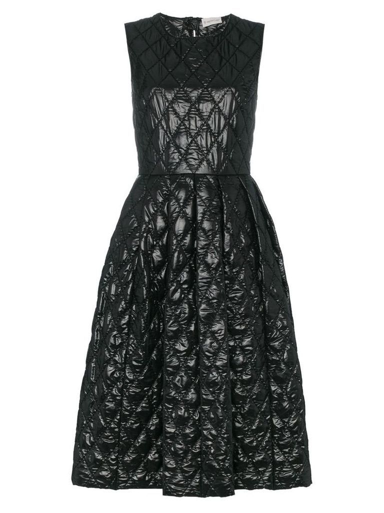Moncler Quilted Open Back Midi Dress - Black