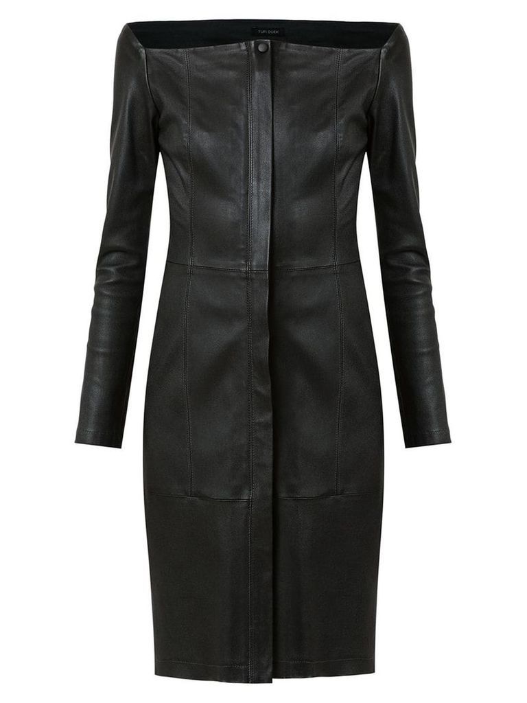 Tufi Duek leather short dress - Black