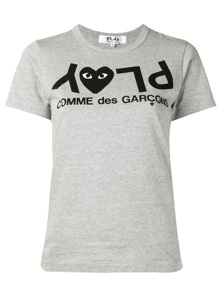 Comme Des Garçons Play reverse printed T-shirt - Grey