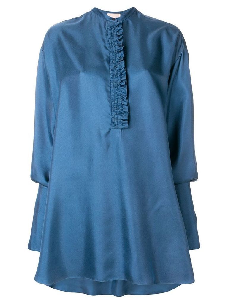 Roksanda ruffle front tunic dress - Blue