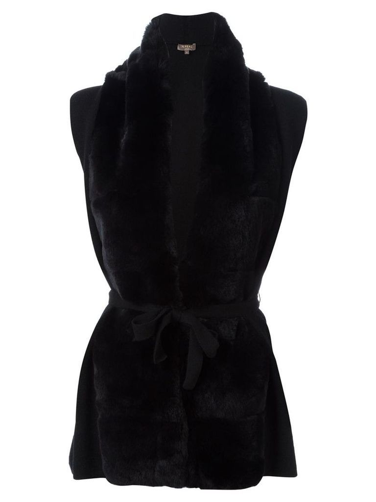 N.Peal cashmere belted cardigan - Black