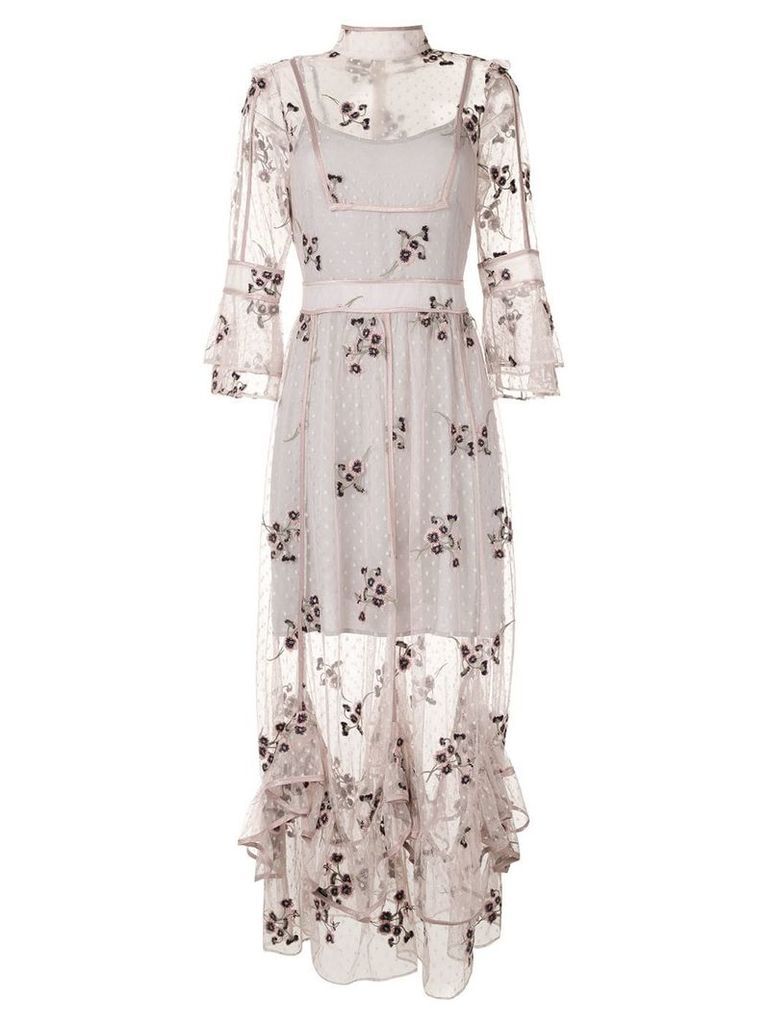 We Are Kindred Maryjane embroidered dress - Grey
