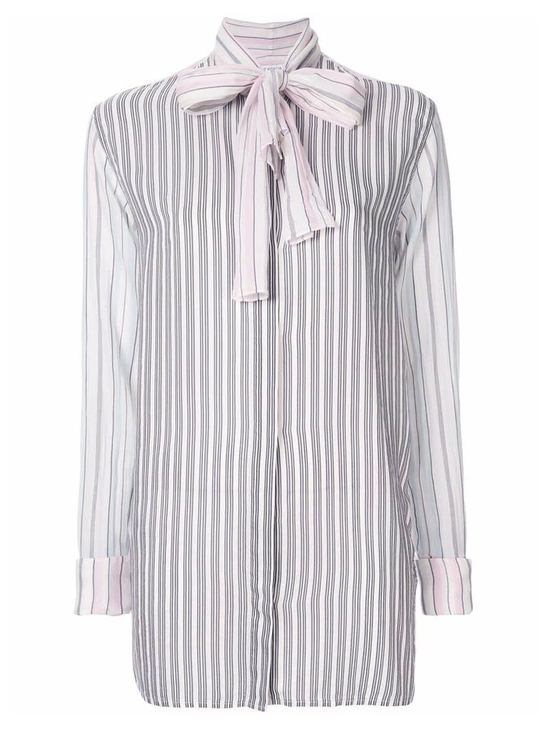 JW Anderson striped bow tie shirt - White