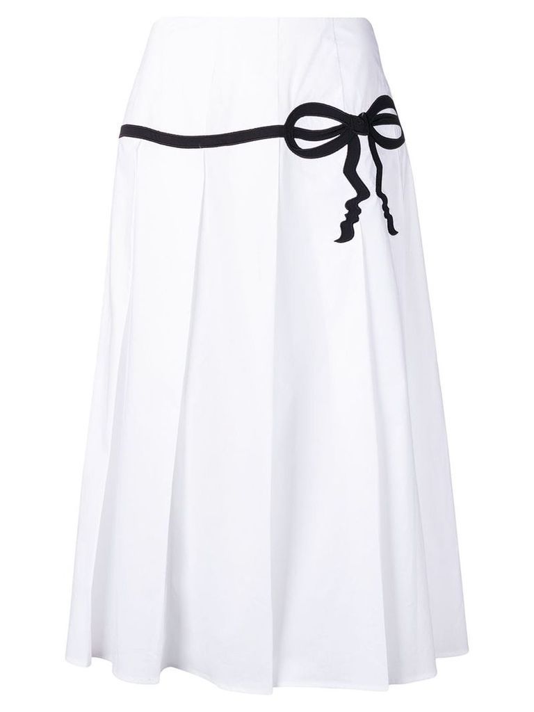 Vivetta contrast ribbon detailed skirt - White