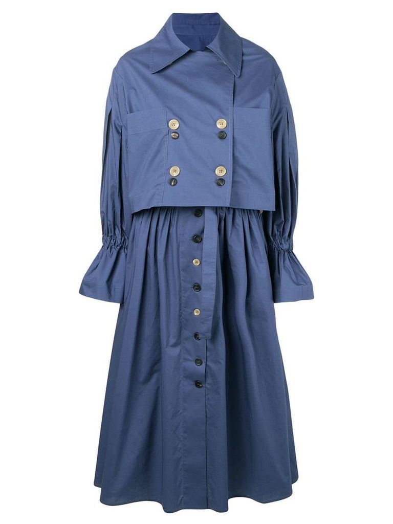 Eudon Choi Giovanna trench dress - Blue