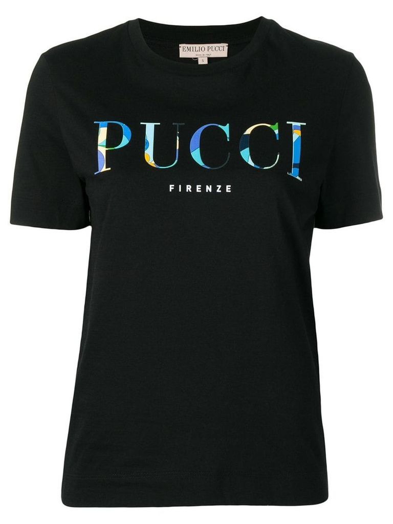 Emilio Pucci Black Rivera Print Logo T-shirt