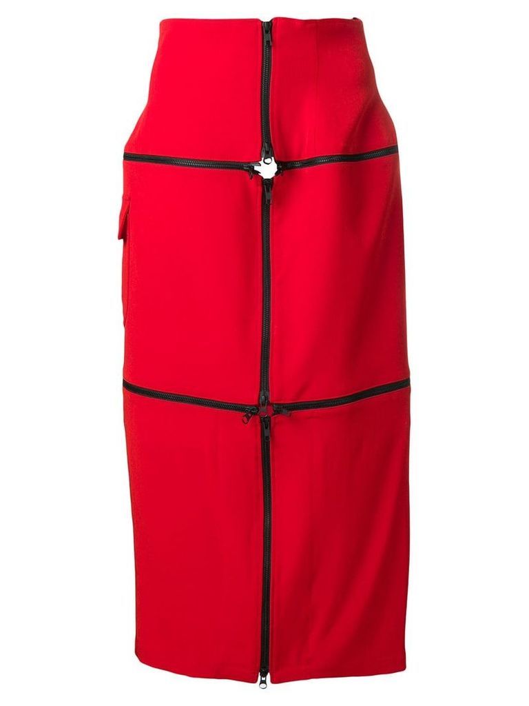 Yohji Yamamoto zip skirt - Red