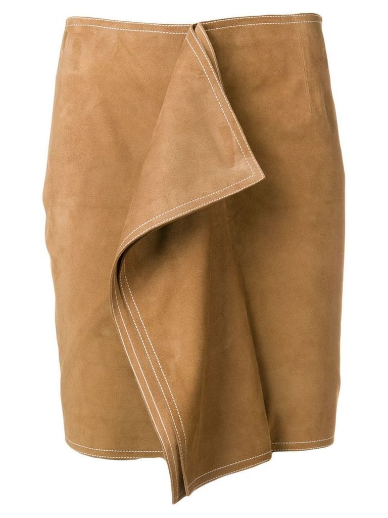 Aalto fitted panel skirt - Neutrals