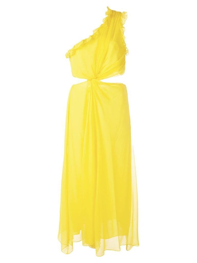 Cinq A Sept Corinne one shoulder dress - Yellow
