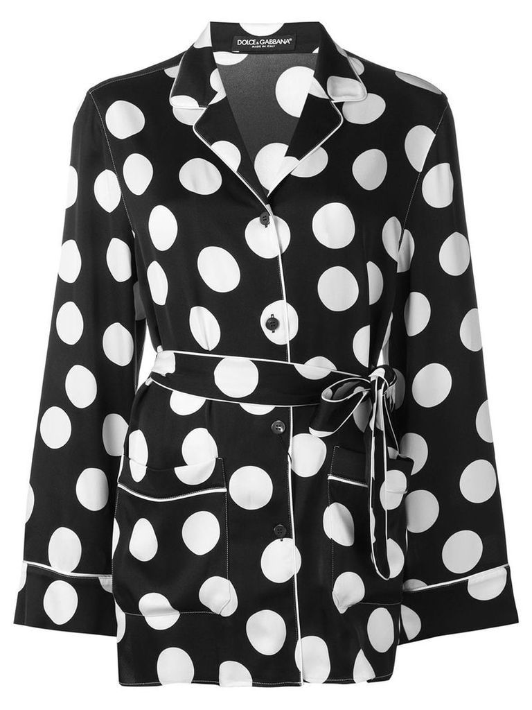 Dolce & Gabbana polka dot pyjama shirt - Black