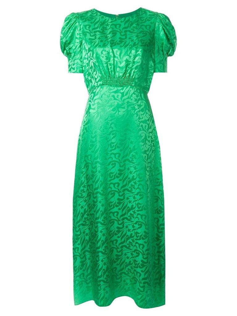 Saloni Bianca jacquard dress - Green