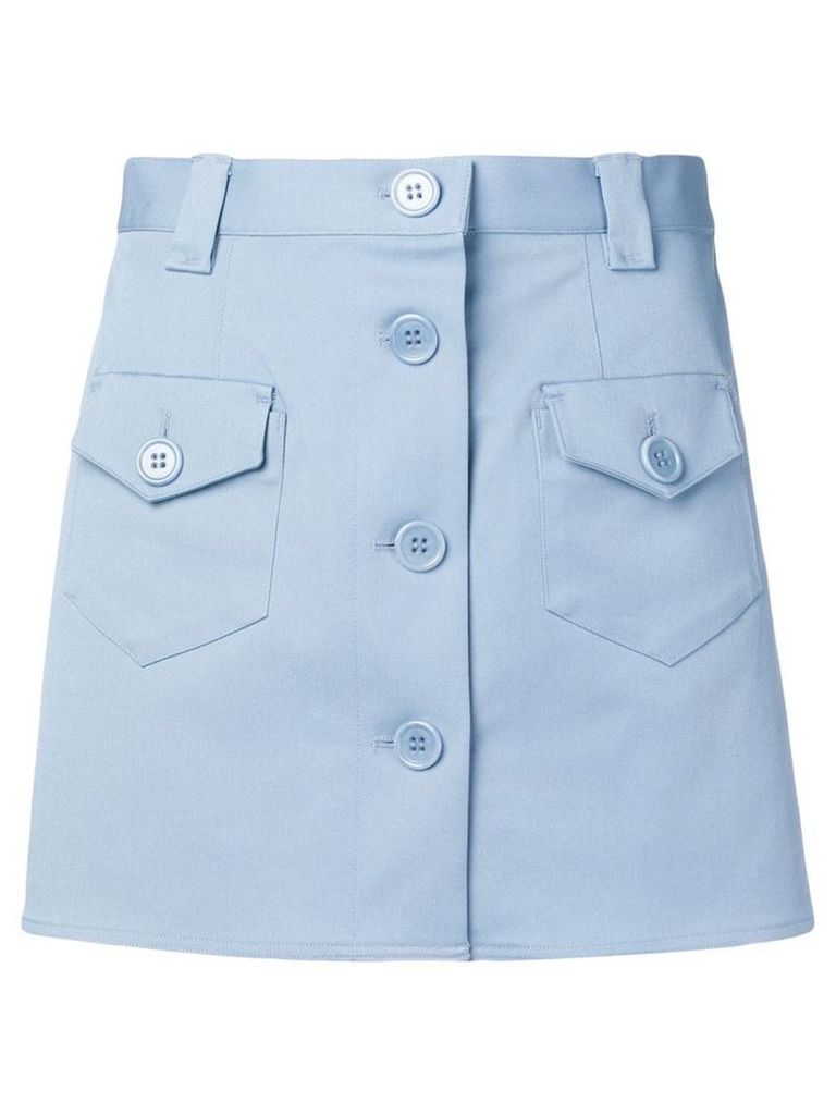 Red Valentino button through mini skirt - Blue