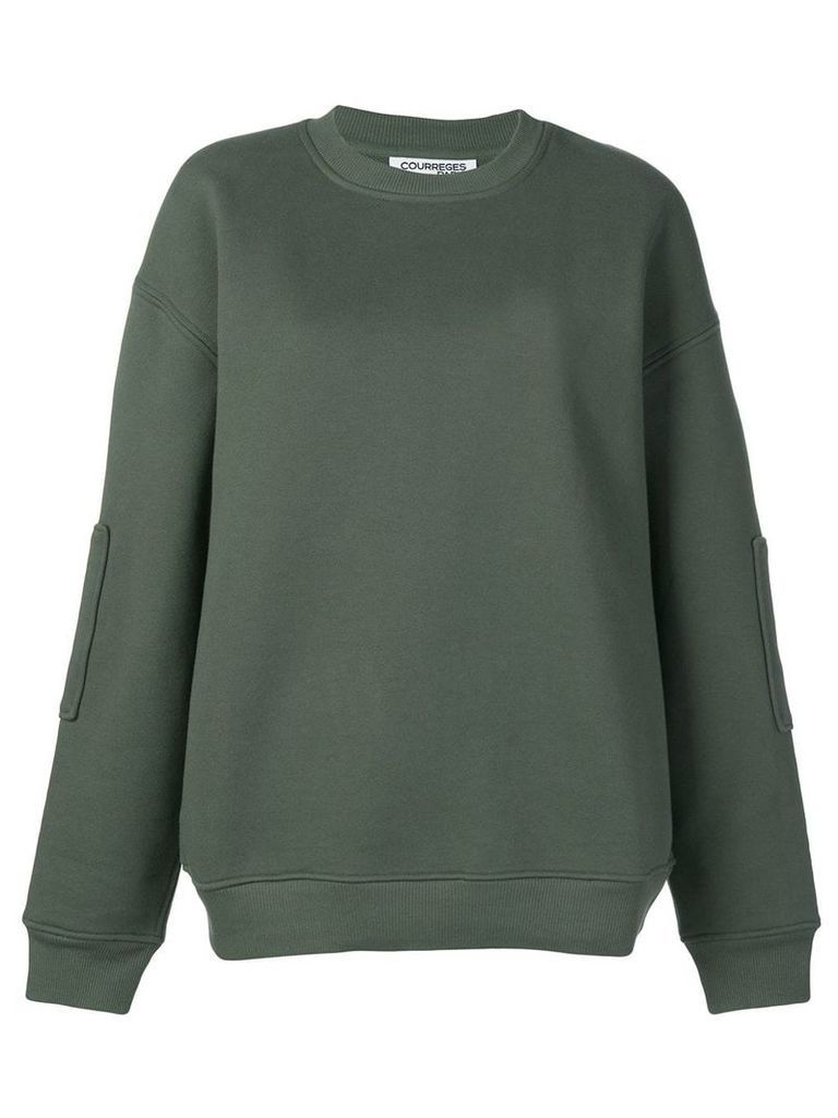 Courrèges oversized logo sweatshirt - Green