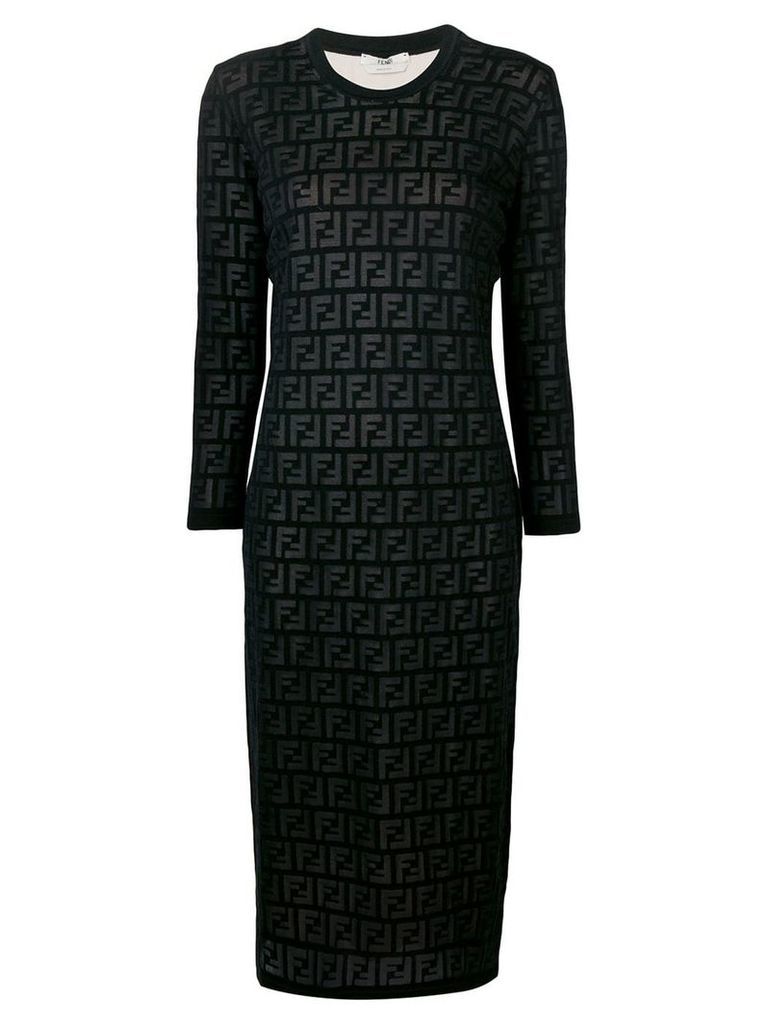 Fendi inlaid FF motif dress - Black