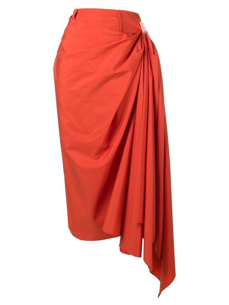 Marni asymmetric midi skirt - Orange