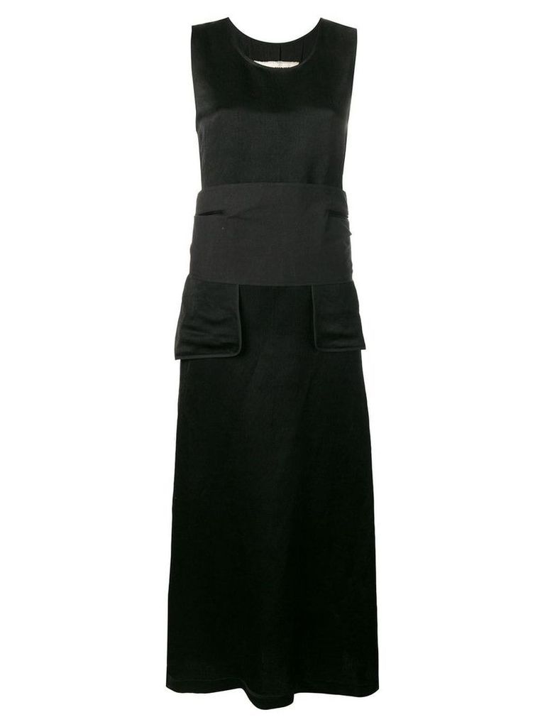 Uma Wang tie waist long dress - Black